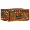 vidaXL Tables de chevet murales 2 pcs bois massif de r&eacute;cup&eacute;ration