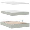 vidaXL Lit de Rangement avec matelas Gris clair 140 x 200 cm Velours