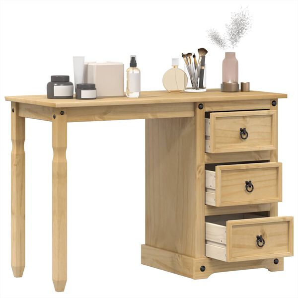 vidaXL Coiffeuse Corona 110x47x75 cm bois de pin massif