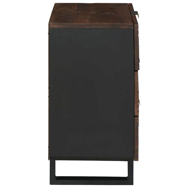vidaXL Cabinet de chevet Noyer 50 x 33 x 62 cm Bois d'acacia massif