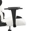 vidaXL Chaise de jeu de massage Blanc et noir Similicuir