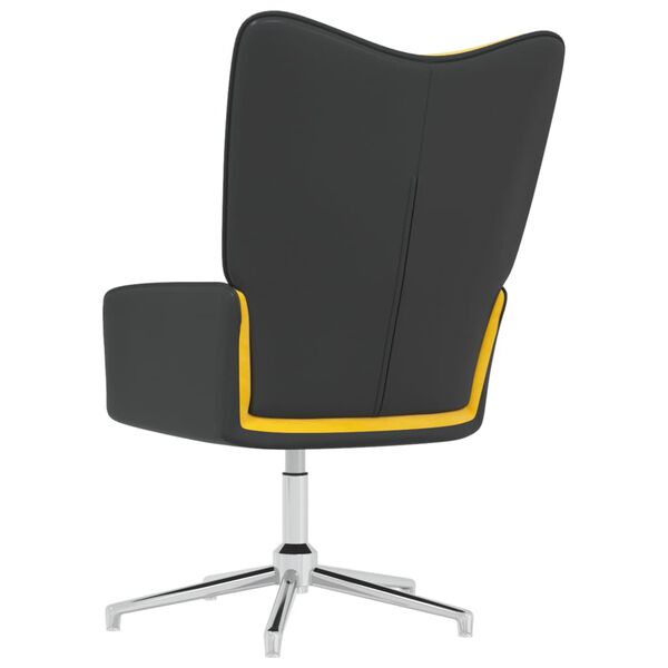 vidaXL Chaise de relaxation Jaune moutarde Velours et PVC