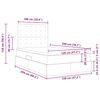 vidaXL Lit avec rangement et matelas Cr&egrave;me 120 x 200 cm Polyester