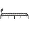 vidaXL Cadre de lit sans matelas gris bois massif