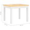 vidaXL Ensemble de table et chaises pour enfants 3 pcs Blanc et beige