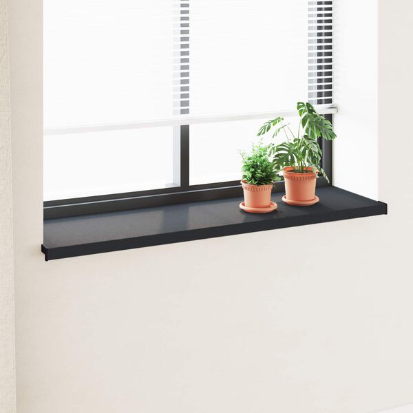 vidaXL Appui de fen&ecirc;tre Anthracite avec grain de bois PVC