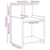 vidaXL Cabinet de chevet 2 pcs Ch&ecirc;ne noir 40 x 35 x 60 cm