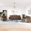 vidaXL Ensemble de canap&eacute;s 3 pcs marron tissu