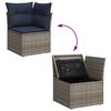 vidaXL Salon de jardin avec coussins 7 pcs noir r&eacute;sine tress&eacute;e acacia