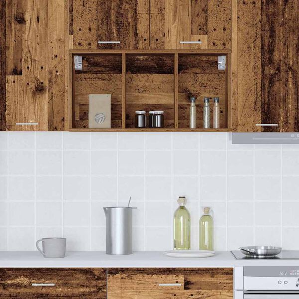 vidaXL Armoire suspendue avec stockage Bois ancien 40 x 29,5 x 80 cm