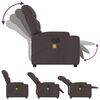 vidaXL Fauteuil de massage inclinable électrique Marron foncé Tissu