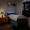 vidaXL Sommier &agrave; lattes de lit avec matelas Bleu 90x200 cm Tissu