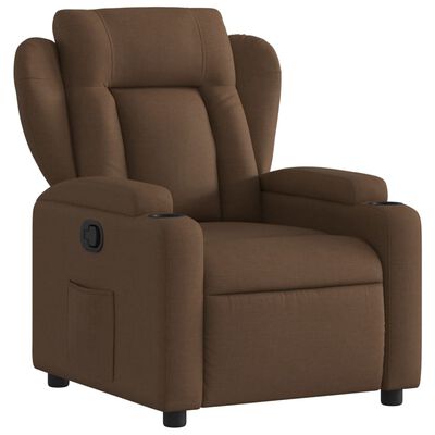 vidaXL Fauteuil inclinable Marron Tissu