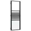 vidaXL Porte intérieure Noir 76 x 201.5 cm Verre trempé et Aluminium