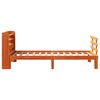 vidaXL Cadre de lit avec t&ecirc;te de lit sans matelas cire marron 90x200cm