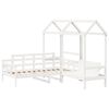 vidaXL Ensemble de lit de jour et de banc et toit sans matelas blanc