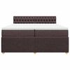 vidaXL Sommier &agrave; lattes de lit avec matelas Marron fonc&eacute; 200x200 cm