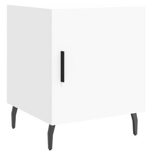 vidaXL Table de chevet blanc 40x40x50 cm bois d&rsquo;ing&eacute;nierie