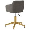 vidaXL Chaises pivotantes &agrave; manger lot de 2 Gris fonc&eacute; Velours