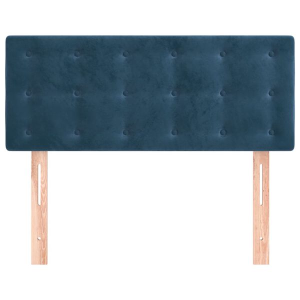 vidaXL T&ecirc;te de lit Bleu fonc&eacute; 100x5x78/88 cm Velours