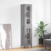 vidaXL Buffet haut Sonoma gris 34,5x34x180 cm Bois d'ing&eacute;nierie