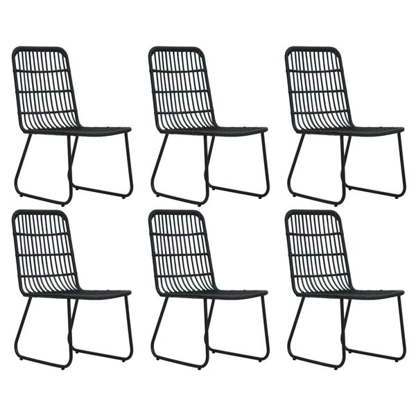 vidaXL Ensemble &agrave; manger d'ext&eacute;rieur 7 pcs r&eacute;sine tress&eacute;e et verre