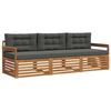 vidaXL Ensemble de canap&eacute;s d'ext&eacute;rieur 3 pc Naturel et Anthracite