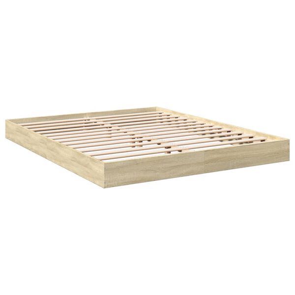 vidaXL Cadre de lit sans matelas ch&ecirc;ne sonoma 160x200 cm