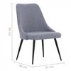 vidaXL Chaises &agrave; manger lot de 4 gris clair tissu