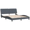 vidaXL Cadre de lit sans matelas gris fonc&eacute; 160x200 cm velours