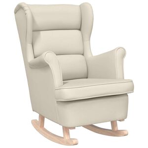 vidaXL Chaise &agrave; bascule blanc 74x90x102 cm lin