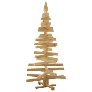 vidaXL Arbres de No&euml;l avec support Marron 150 cm Bois massif en pin