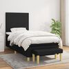 vidaXL Sommier &agrave; lattes de lit avec matelas Noir 90x190 cm Tissu