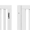 vidaXL Barri&egrave;re pour chien porte pliable 9panneaux blanc bois peuplier
