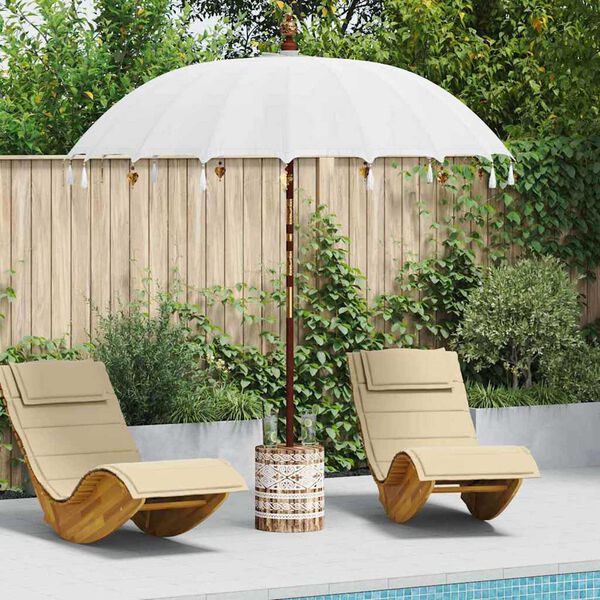 vidaXL Parasol balinais avec base 260 210-220 cm