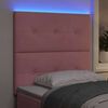 vidaXL T&ecirc;te de lit LED avec des lumi&egrave;res &agrave; LED Rose 90 cm Polyester