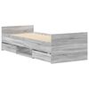 vidaXL Cadre de lit sans matelas sonoma gris 90x200 cm