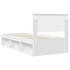 vidaXL Cadre de lit Blanc 100 x 200 cm Bois d'ing&eacute;nierie