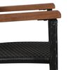 vidaXL Ensemble &agrave; manger de jardin 5 pcs Noir