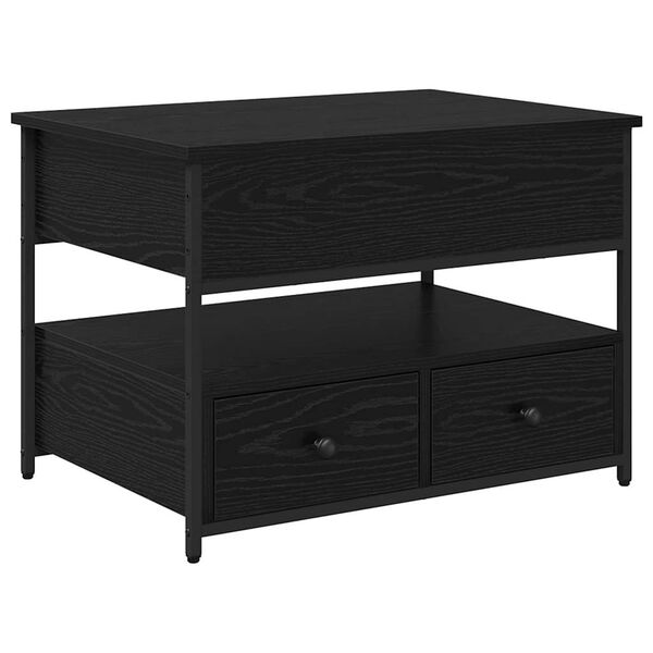 vidaXL Table basse Ch&ecirc;ne noir 70 x 50 x 54.5 cm Bois d'ing&eacute;nierie