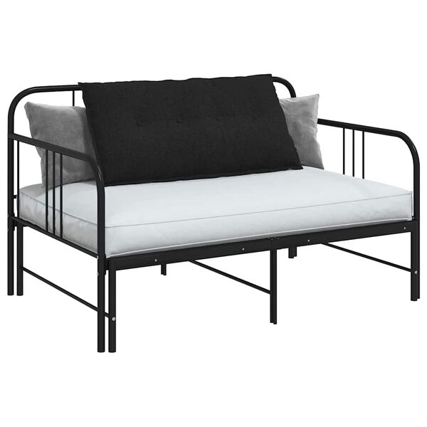 vidaXL Coussin de Dos Noir 100 x 19 x 50 cm tissu