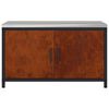 vidaXL Rangement de cuisine avec &eacute;tag&egrave;re Rouill&eacute; 60 x 50 x 92 cm Acier
