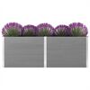 vidaXL Lit sur&eacute;lev&eacute; de jardin 250x100x91 cm WPC Gris