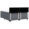 vidaXL Sommier &agrave; lattes de lit et matelas Gris fonc&eacute; 200x200cm Velours
