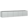 vidaXL Lit sur&eacute;lev&eacute; de jardin 400x80x77 cm Acier galvanis&eacute; Argent&eacute;