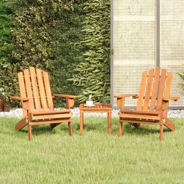 vidaXL Ensemble de salon de jardin Adirondack 3 pcs bois acacia solide