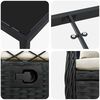 vidaXL Ensemble de salle &agrave; manger pour jardin 7 pcs Noir polyrotin