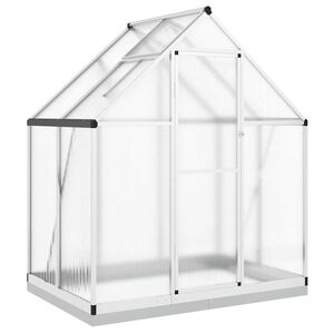 vidaXL Serre avec cadre de base argent&eacute; 169x114x202 cm aluminium