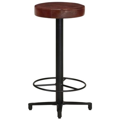 vidaXL Tabourets de bar lot de 2 66 cm cuir véritable