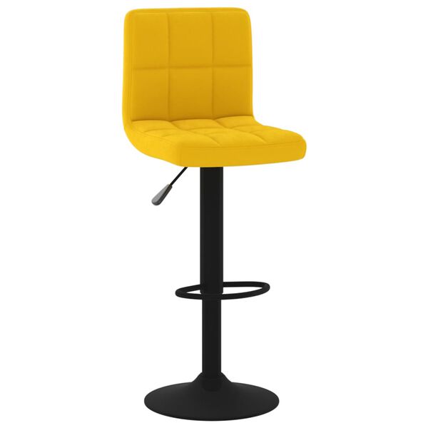 vidaXL Tabourets de bar lot de 2 jaune moutarde velours
